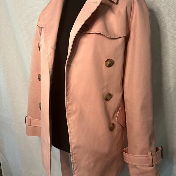 Coach womens Pink trench coat lined Excellent Condition XXS - 0315 - Picture 2 of 9